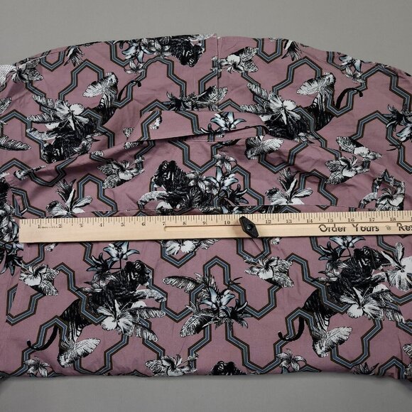 Ted Baker Stefan Tiger Mash Up Slim Fit Button Up Shirt Preppy Lightweight 5 XL - Picture 8 of 8